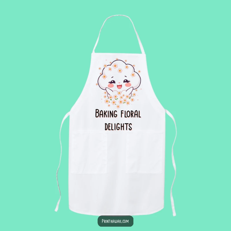 Funny Blooming Cloud Apron: Joyful Cloud Character for a Gentle Kitchen