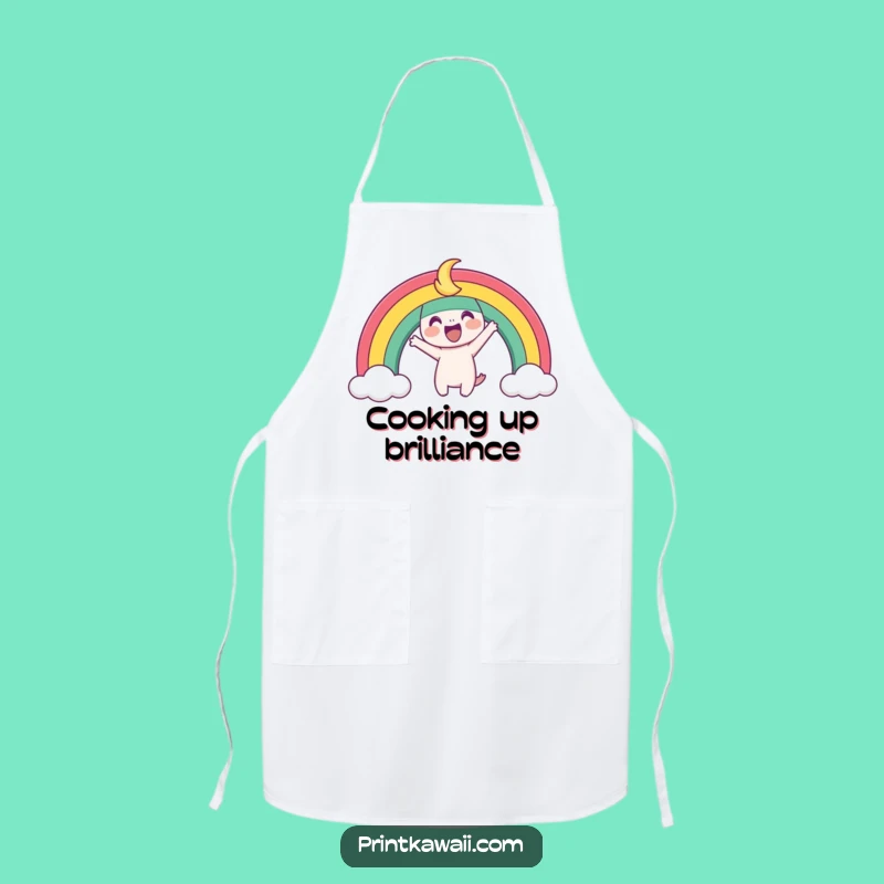Funny Playful Rainbow Apron - Colorful Chef's Bib, Perfect Funny Gift