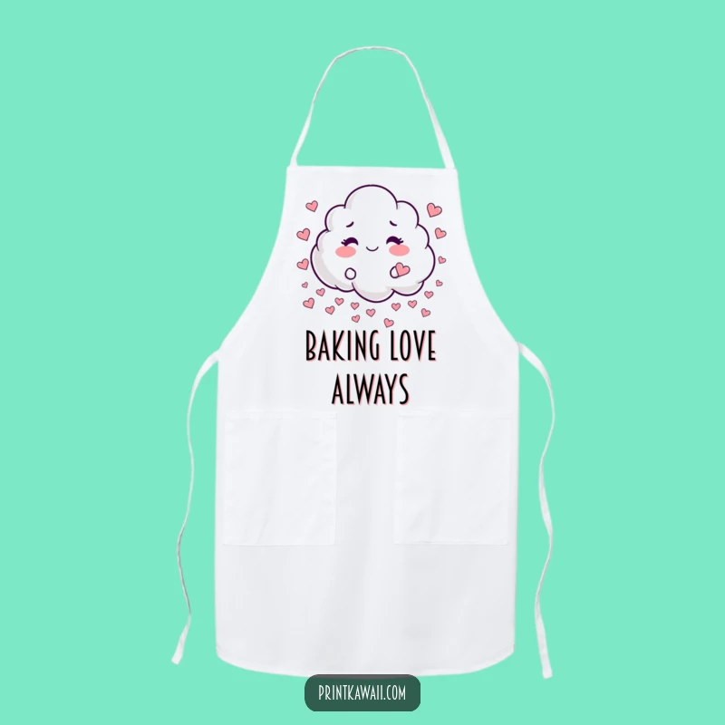 Funny Heart Rain Cloud Apron: Chef's Humor for Sweet Kitchens