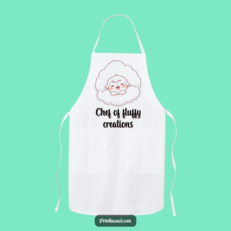 Funny Kawaii Cloud Hug Apron: Joyful Chef Character, Wonderful Funny Gift