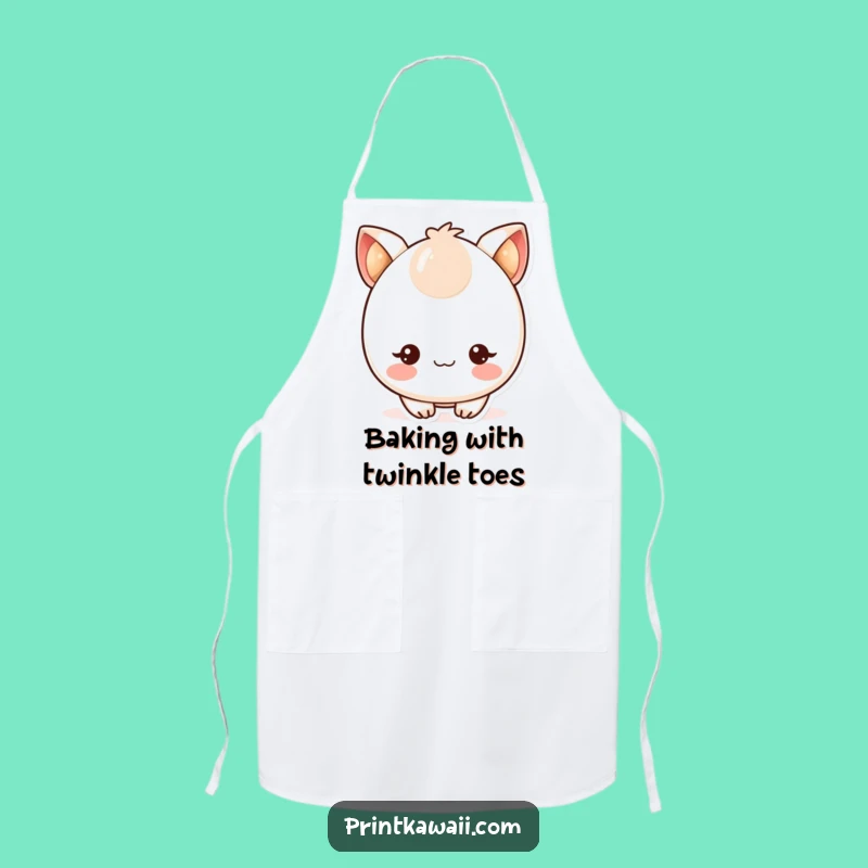 Funny Kitchen Apron: Cute Kawaii Character's Blushing Chef