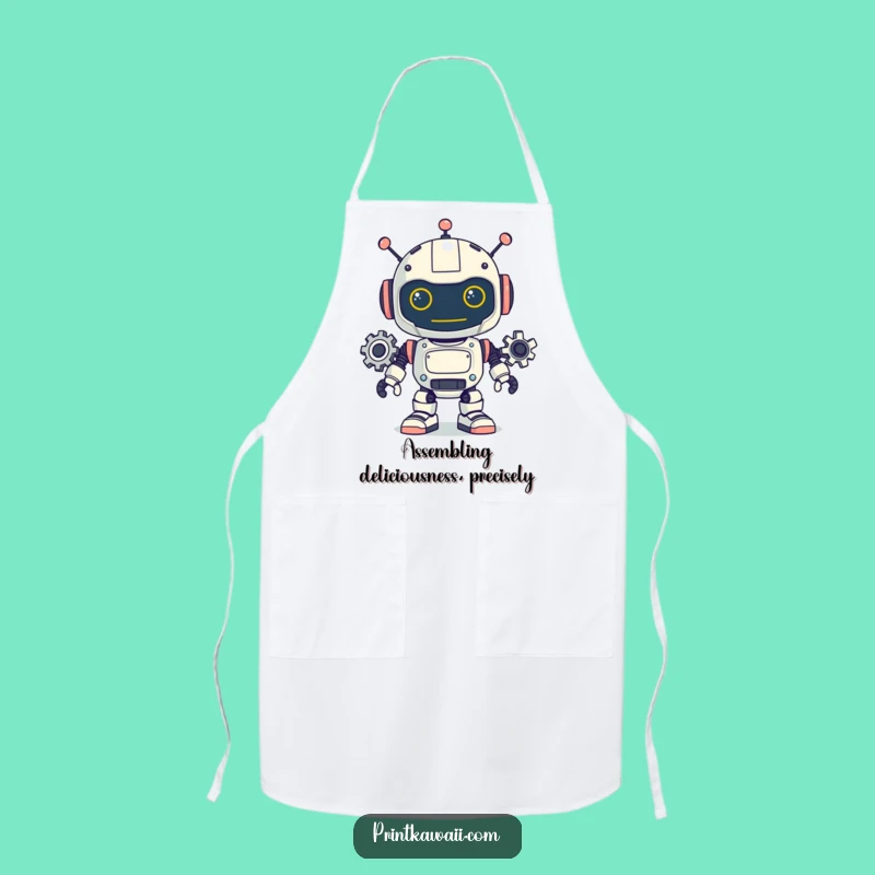 Funny Robot Apron: Playful Gears for Kitchen Humor, Chef's Gift