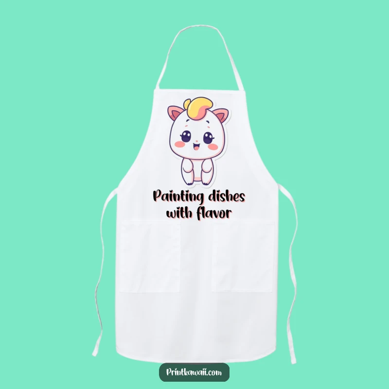 Funny Rainbow Apron: Surprised Smile for Kitchen Color, Chef's Gift