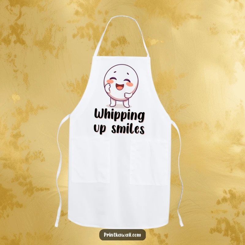 Funny round key character apron, unlocking kitchen fun and smiles, a fantastic funny gift.