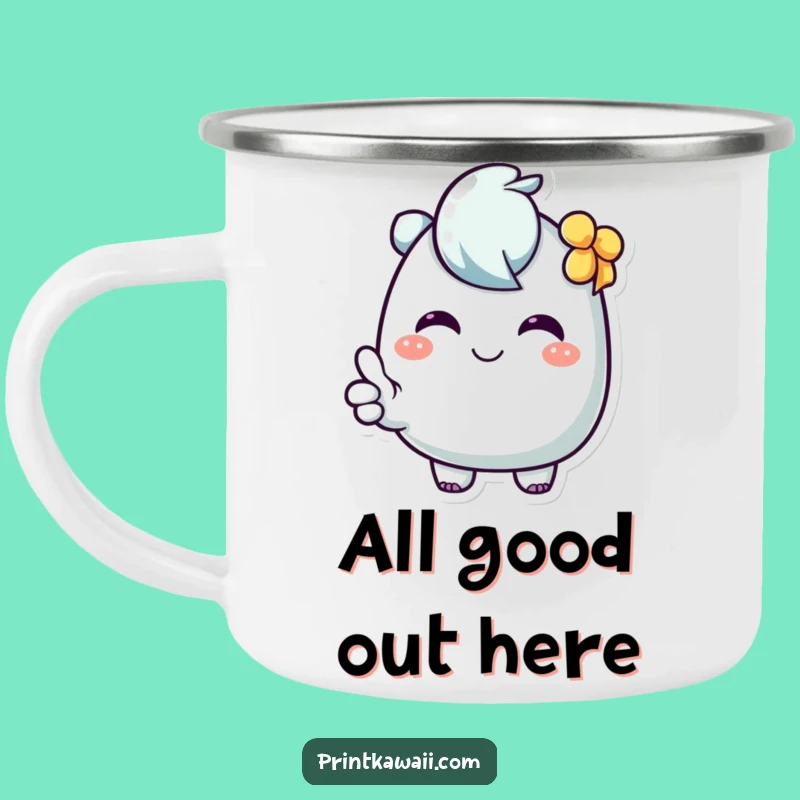 Funny Thumbs Up Camping Mug: Positive Sips on Every Adventure