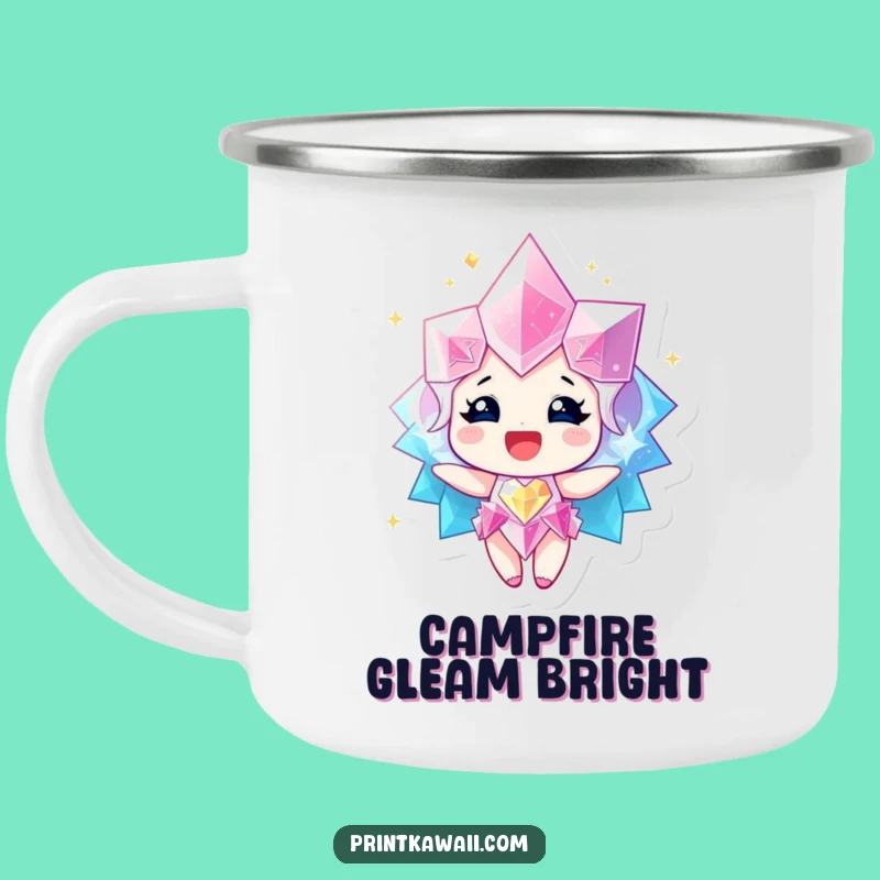 Funny Sparkling Gem Camping Mug - Outdoorsy Shine Cup, Perfect Funny Gift