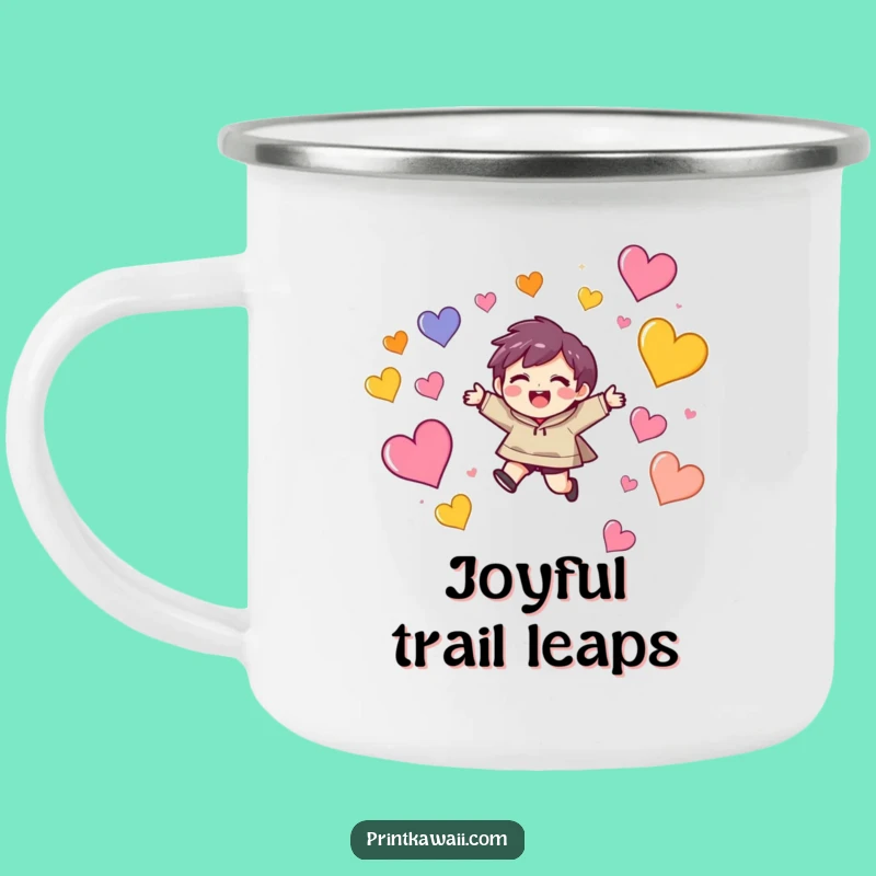 Funny Adventure Mug: Character's Heart Leap - Outdoor Funny Gift