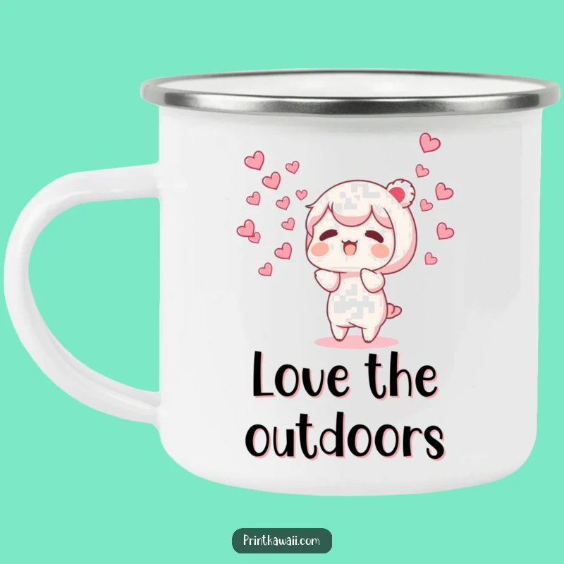 Funny Love Heart Camping Mug - Caring Character Cup, Perfect Funny Gift