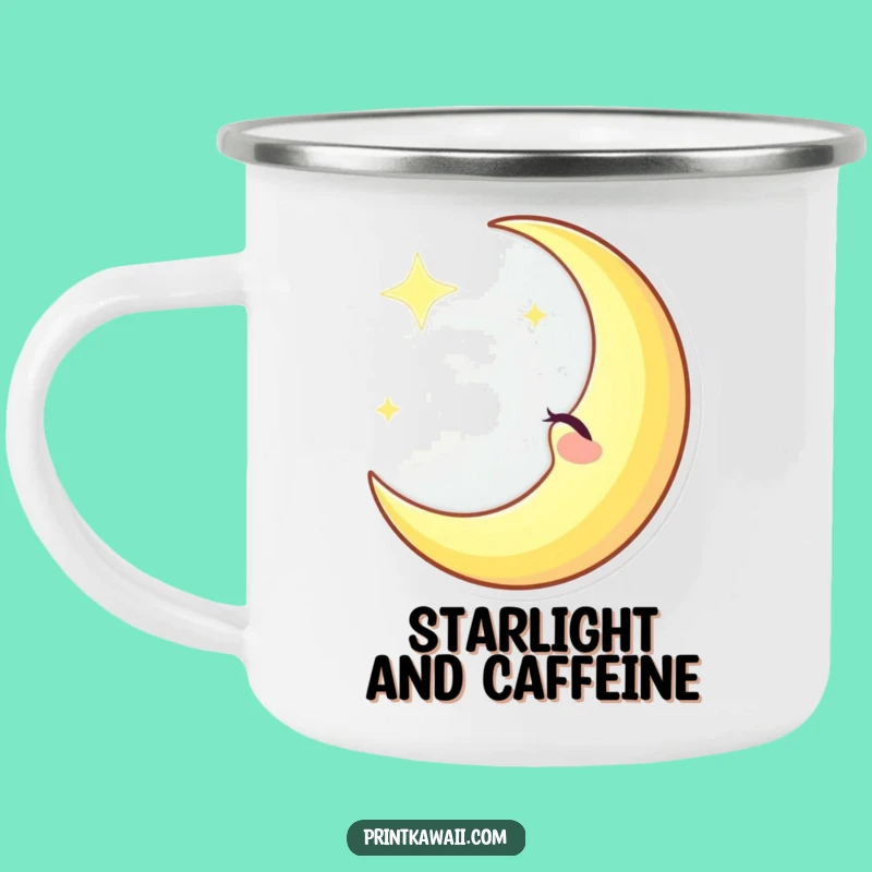 Funny Winking Moon Camping Mug: Adventures Under a Humorous Glow, Perfect Funny Gift!