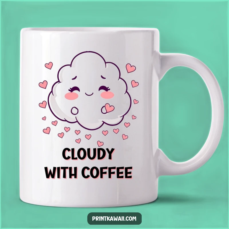 Funny Heart Rain Cloud Mug: Adorable & Whimsical Joy for Gift