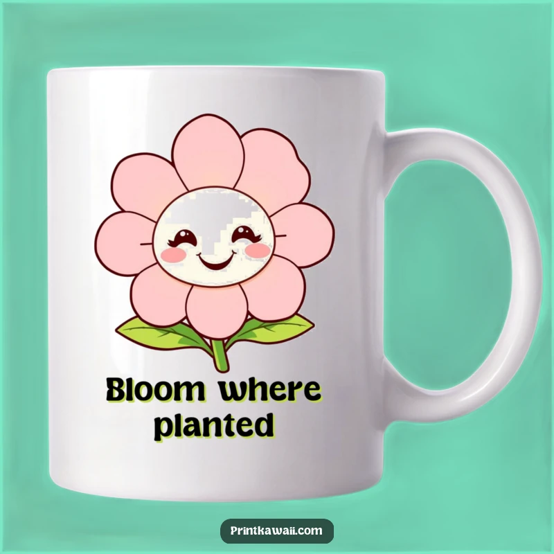 Funny Flower Character Mug: Bloom with Laughter, A Perfect Cheerful Gift!