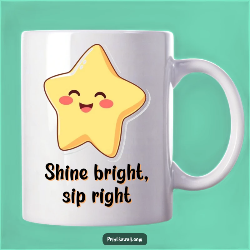 Funny Smiling Star Mug: A Cheerful Star Character Gift for Instant Happiness