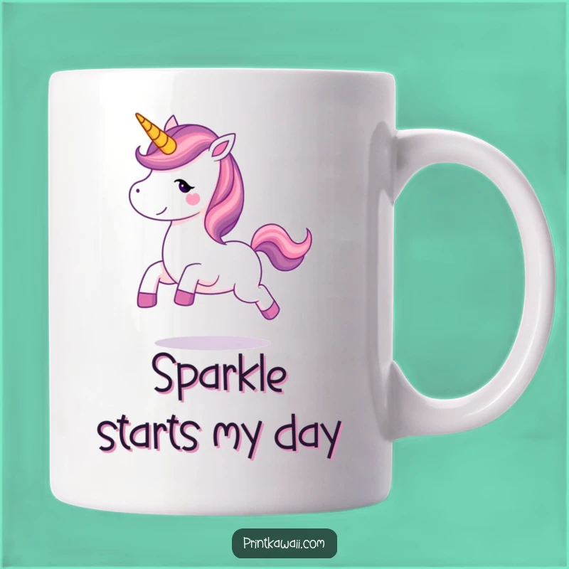 Funny Unicorn Prancing Mug: Magical Character, Joyful Gift for a Happy Start