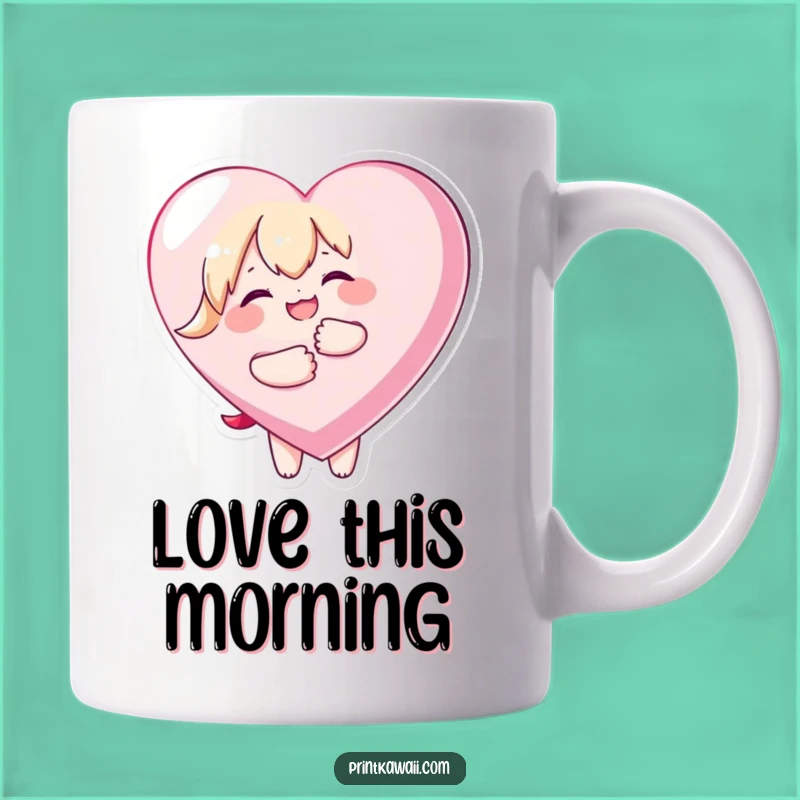 Funny Kawaii Love Mug - Joyful Heart Embrace Humor Gift