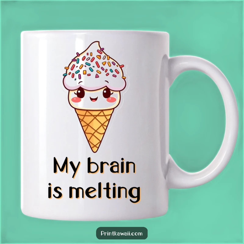 Funny Ice Cream Cone Sprinkle Hair Mug, a Delightful Treat & Perfect Funny Gift
