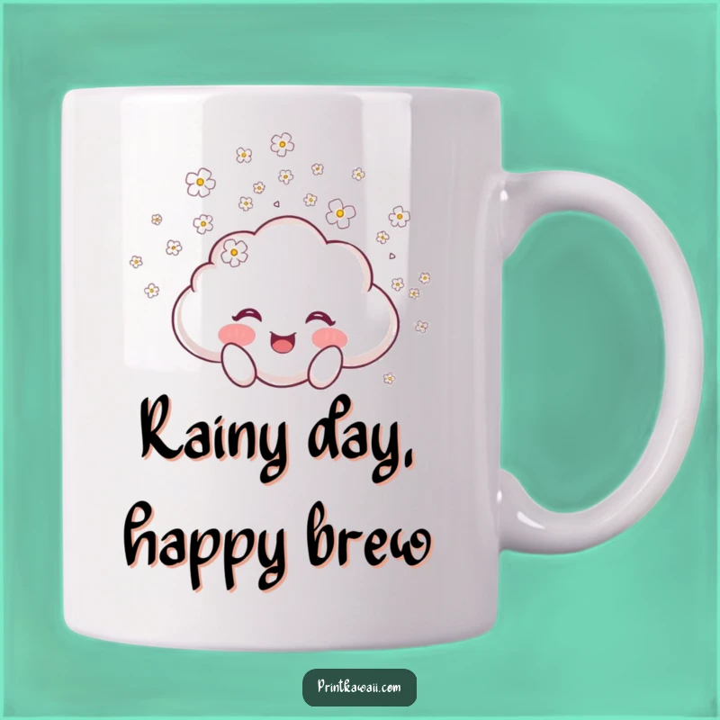 Funny Cloud Blossoms Mug: Spread Joy - A Whimsical Gift