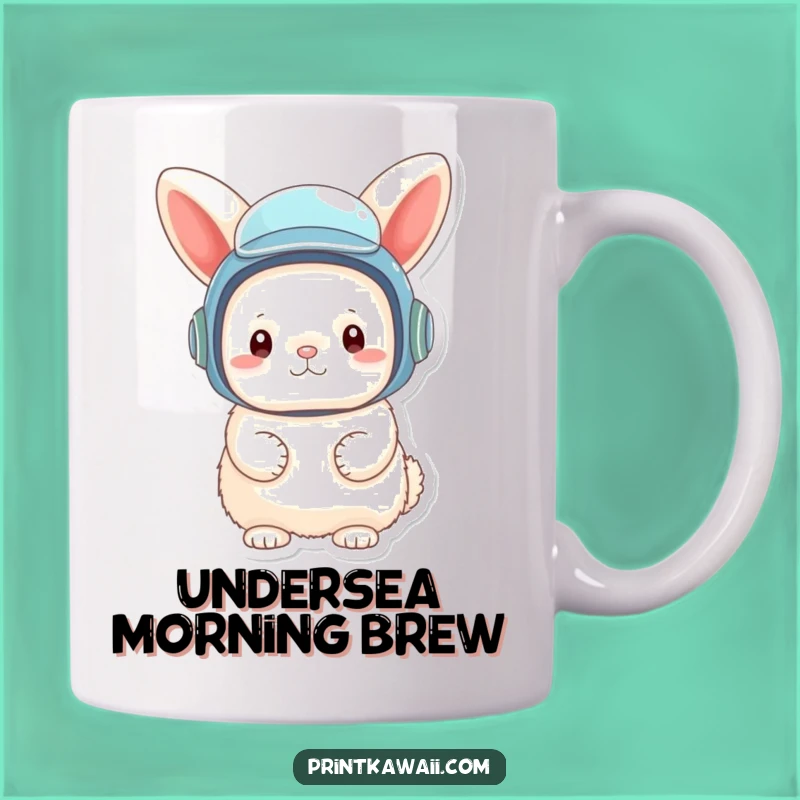 Funny Bunny Diver Mug: Whimsical Underwater Adventure for Gift