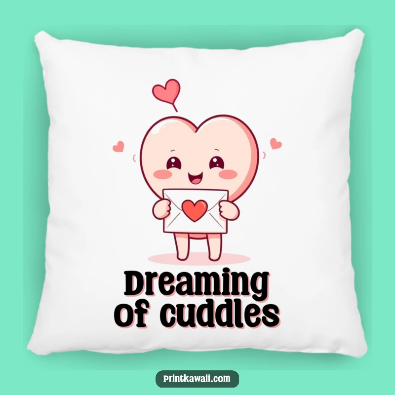 Funny Smiling Heart Love Letter Pillow: Cozy Up with Romantic Comfort!