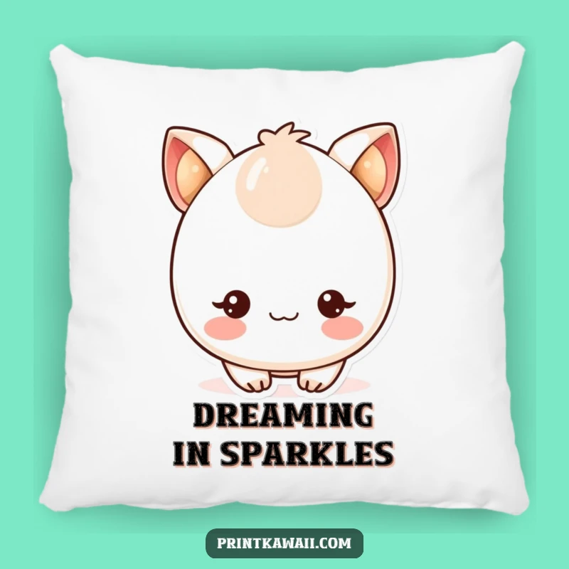 Funny Comfort Pillow: Cute Kawaii Character's Blushing Sweetness