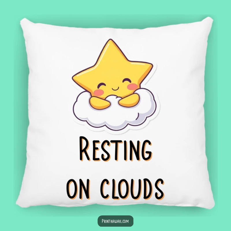 Funny Star Hugging Cloud Pillow: Cozy Up with Celestial Cuddles!