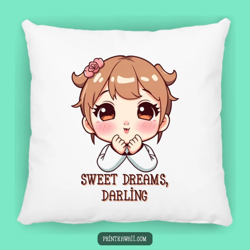 Funny Cute Kiss Pillow - Cozy 'Mwah!' with Rosy Cheeks