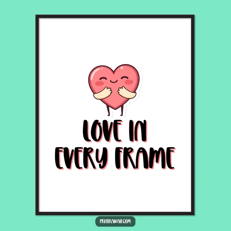 Funny Heart Hug Digital Art: Spread Love & Joy - Adorable Decor