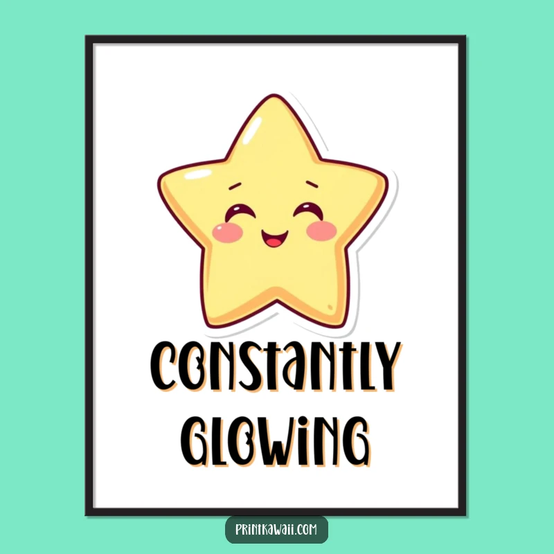 Funny Star Happiness Digital Art: Stellar Vibes for Your Walls