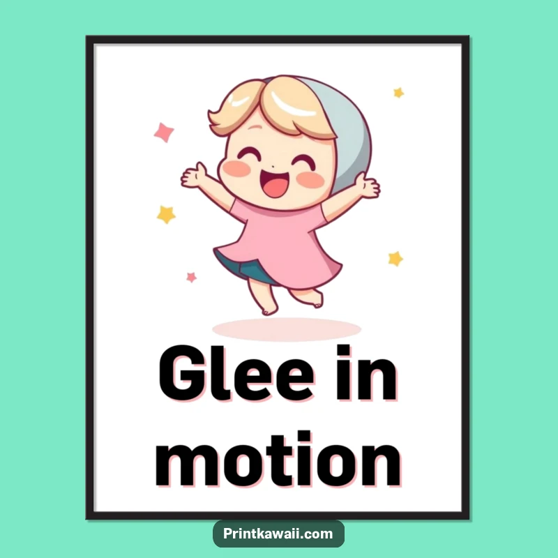 Funny Dance Digital Art Print: Instant Joy of a Happy Character