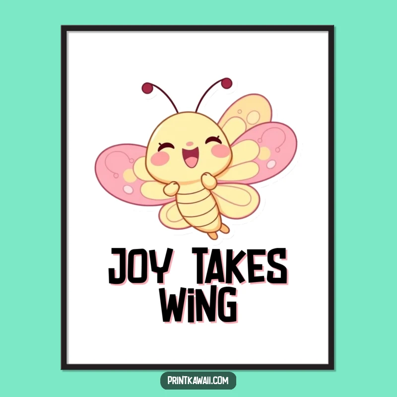 Funny Butterfly Digital Art: Instant Joyful Vibes for Your Space, Perfect Funny Gift!