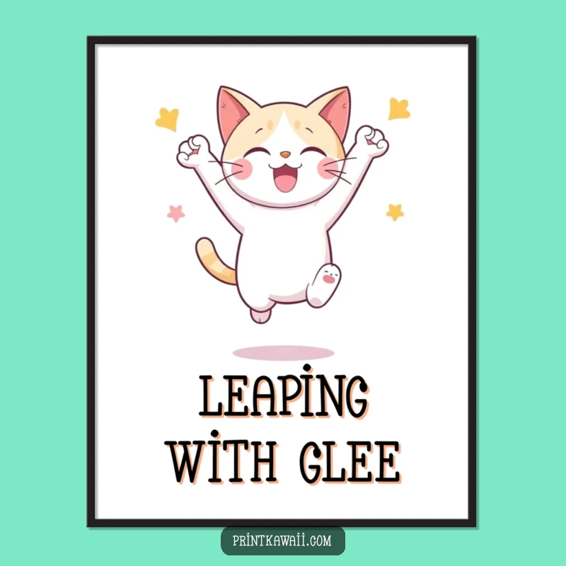 Funny Cat Celebration Digital Art: Energetic and Hilarious Decor