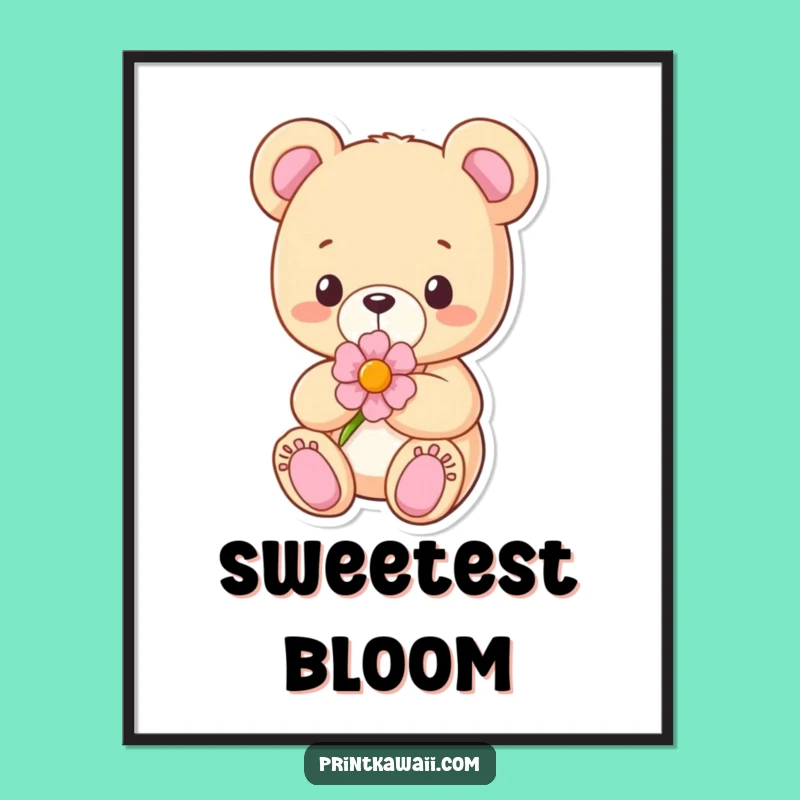 Funny Content Teddy Bear Digital Art: Cozy Bear Character for Gentle Decor