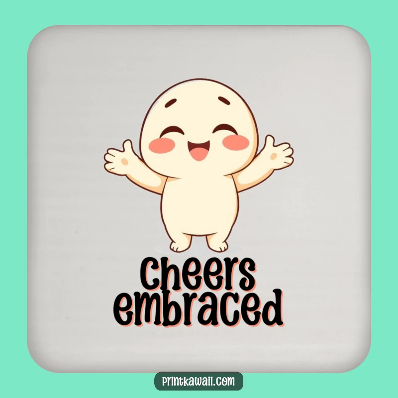 Funny Embrace Coaster: Protect Surfaces with Warmth and Style