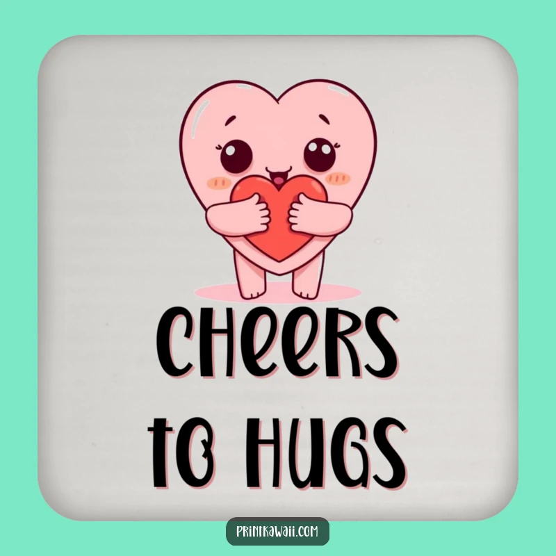 Funny Hugging Heart Drink Coaster: Add Warmth to Your Surfaces