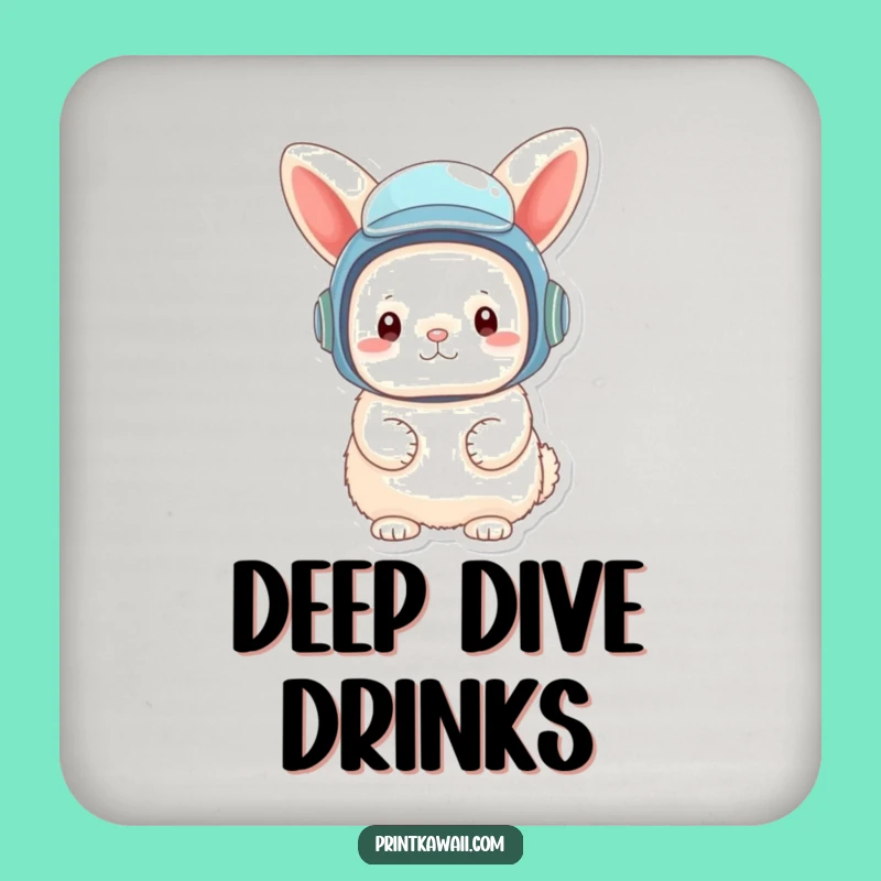Funny Bunny Diver Coaster: Protect Surfaces with Whimsical Charm