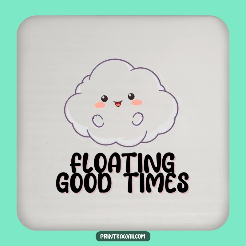Funny Cloud Coaster - Playful Character Drink Saver, Perfect Gift