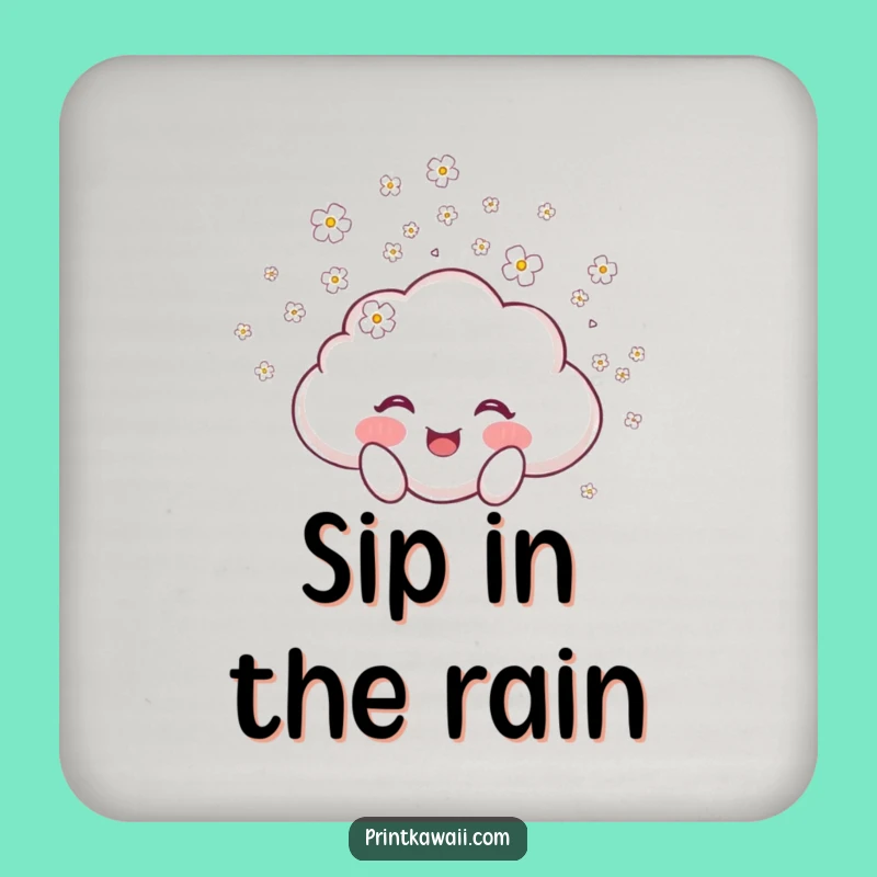 Funny Cloud Coaster: Protect Surfaces with Whimsy - Cute Gift