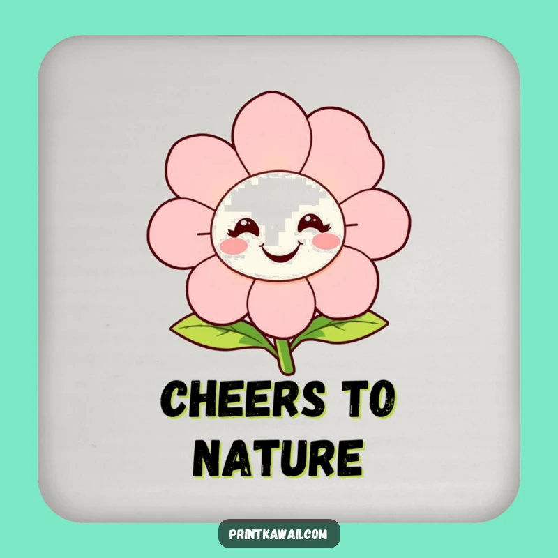 Funny Flower Character Coasters: Protect Surfaces with Blooming Humor!