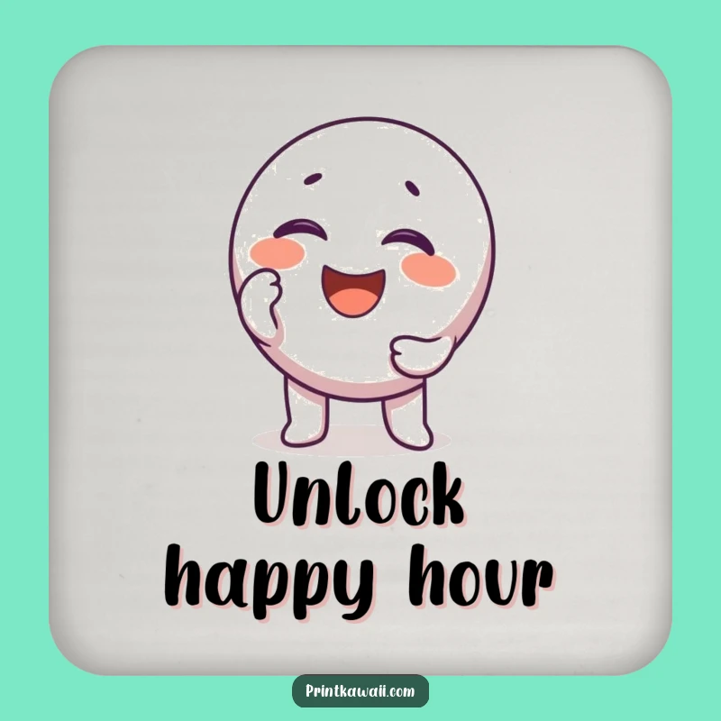 Funny Unlock Giggle Key Coasters, Protect Surfaces & Perfect Funny Gift for Tables