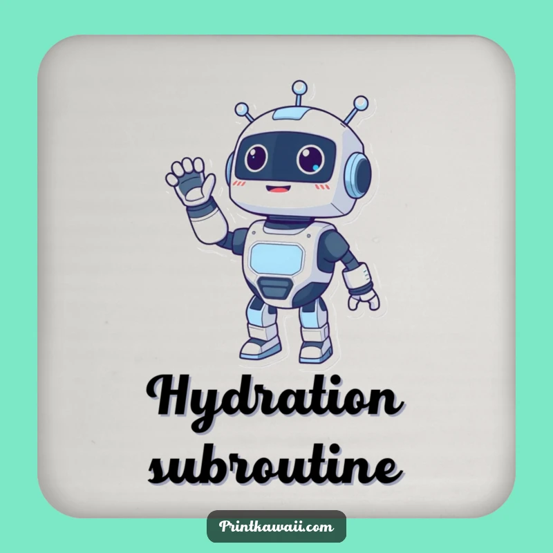 Funny Robot Waving Coaster: Protect Surfaces with a Wave