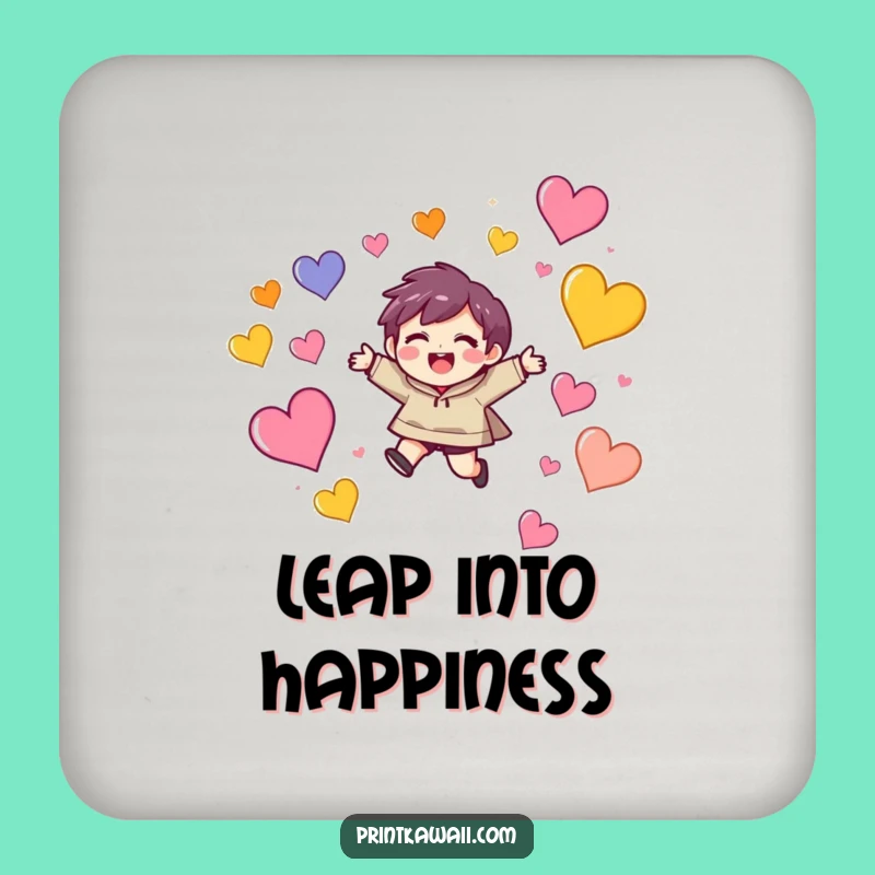 Funny Coaster: Character's Heart Leap - Protect Surfaces Funny Gift