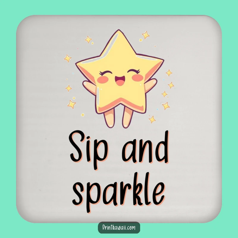 Funny Star Spin Drink Coaster: Add Sparkle to Your Surfaces