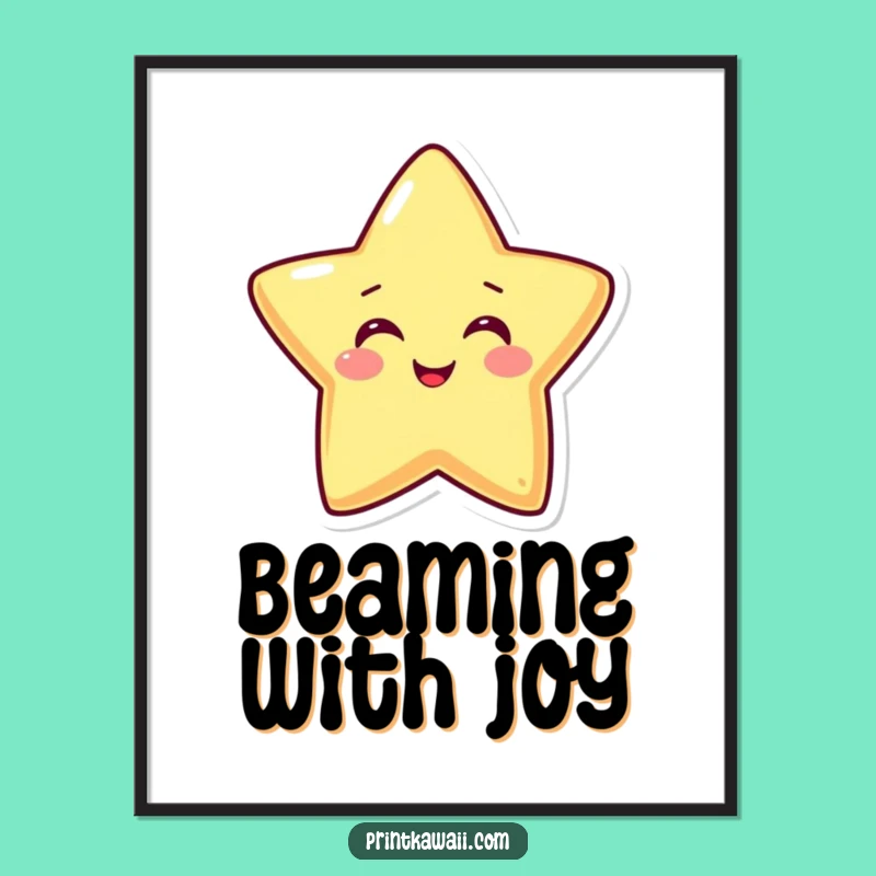 Funny Star Happiness Poster: Stellar Wall Art - Brighten Your Space