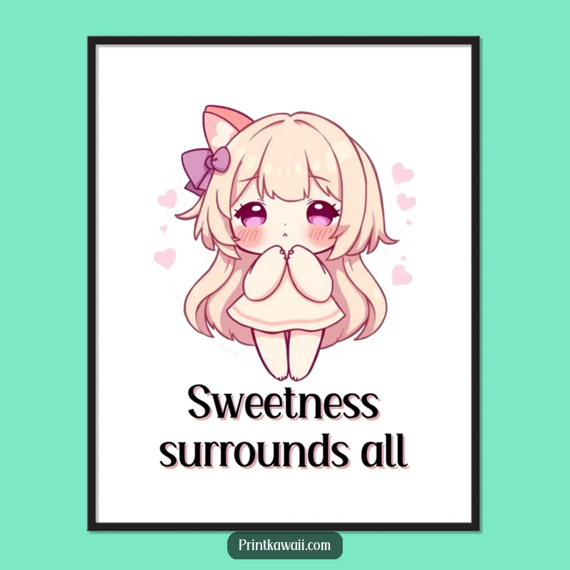 Funny Sweet Aura Poster: Charming Character Art, Delightful Wall Funny Gift