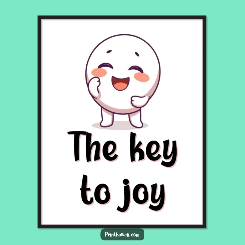 Funny Unlock Giggle Key Poster, Lock Up Laughter & Perfect Funny Gift for Walls