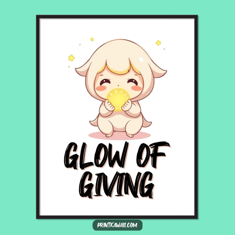 Funny Sharing Orb Poster: Art that Radiates Joy and Connection