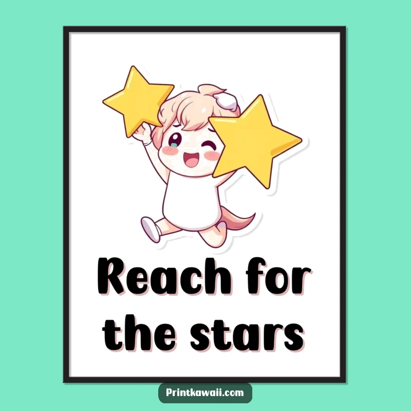 Funny Star Gazer Poster: Hilarious Leap of Faith Wall Art Gift