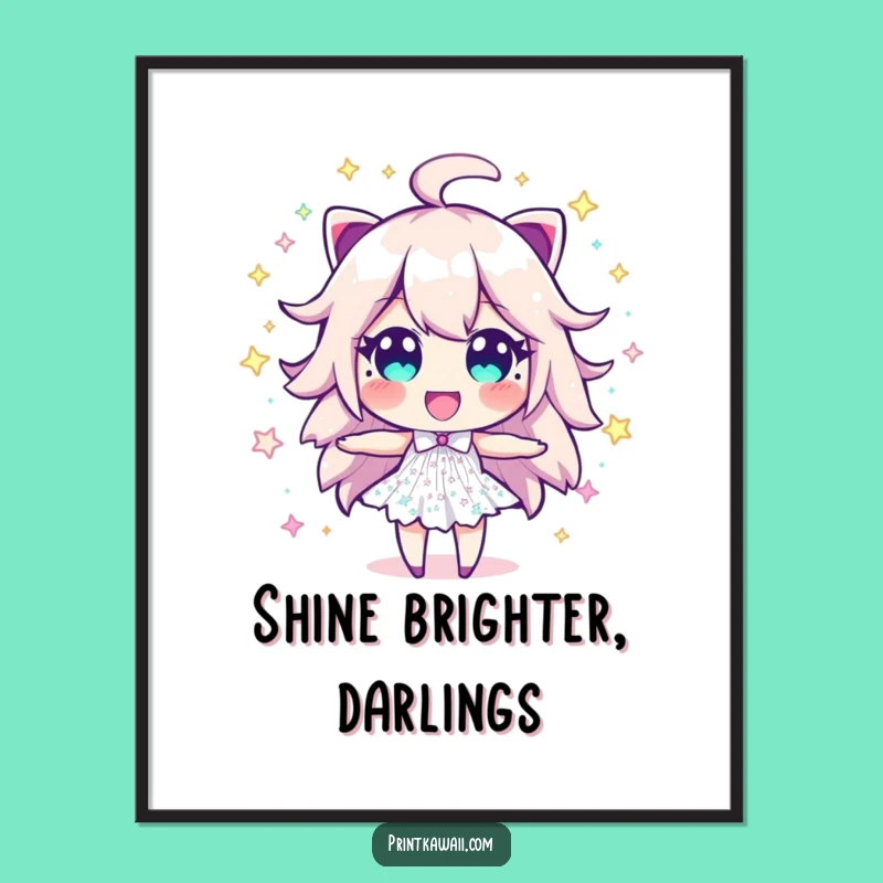 Funny Sparkle Dust Poster: Excitement Bursting Character for Energetic Decor