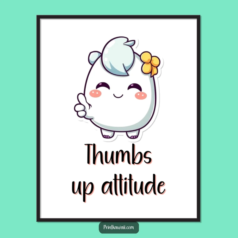 Funny Thumbs Up Poster: Cheerful Wall Art for a Positive Space