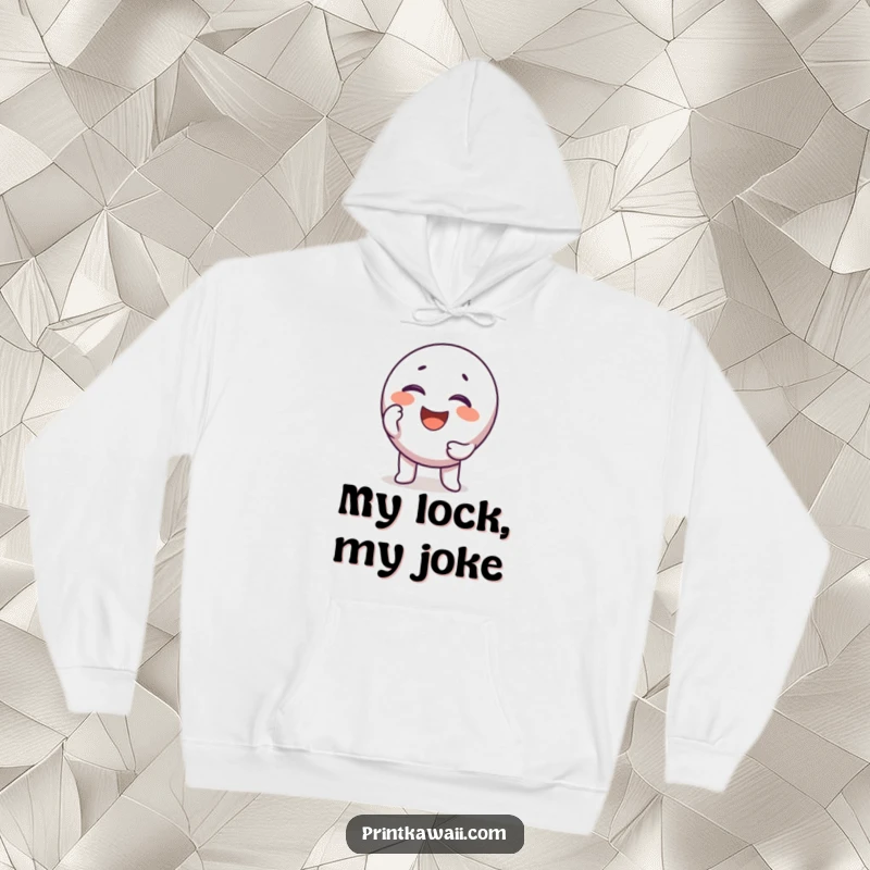 Funny round key character hoodie, cozy and ready to unlock laughter, an excellent funny gift.