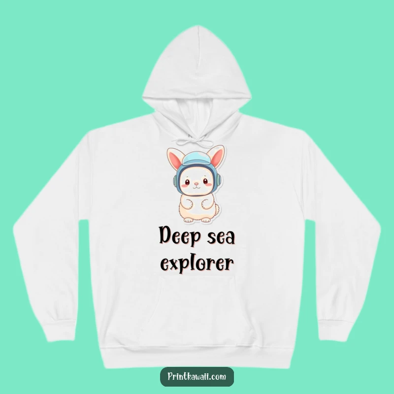 Funny Bunny Diver Hoodie: Cozy Wear for Whimsical Adventures